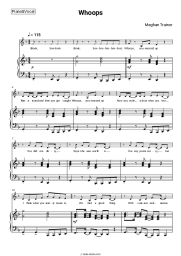 Sheet music, chords Meghan Trainor - Whoops