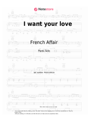 Sheet music, chords French Affair - I want your love