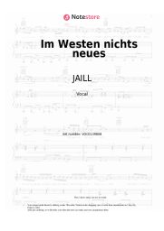 Sheet music, chords JAILL -  Im Westen nichts neues