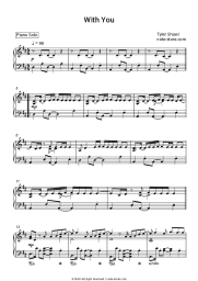 Sheet music, chords Tyler Shaw - With You