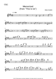 Sheet music, chords Blake Stadnik - Memorized (From This Is Us)