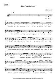 Sheet music, chords Gabby Barrett - The Good Ones