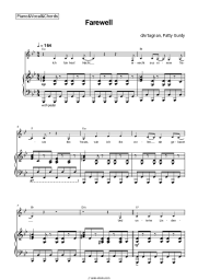 Sheet music, chords dArtagnan, Patty Gurdy - Farewell