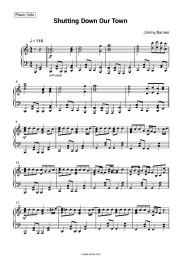 Sheet music, chords Jimmy Barnes - Shutting Down Our Town