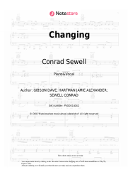 Sheet music, chords Conrad Sewell - Changing