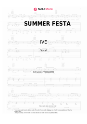 Sheet music, chords IVE - SUMMER FESTA