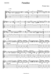 Sheet music, chords Phoebe Cates - Paradise (Theme from 'Paradise')