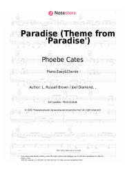 Sheet music, chords Phoebe Cates - Paradise (Theme from 'Paradise')