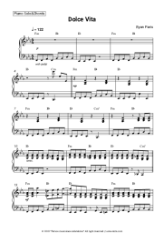 Sheet music, chords Ryan Paris - Dolce Vita