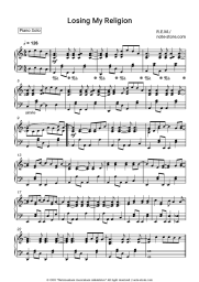 Sheet music, chords R.E.M. - Losing My Religion