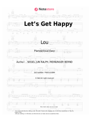 Sheet music, chords Lou - Let’s Get Happy