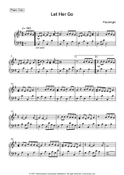 Sheet music, chords Passenger - Let Her Go