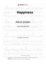 Sheet music, chords Alexis Jordan - Happiness