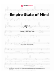 Sheet music, chords Jay-Z, Alicia Keys - Empire State of Mind