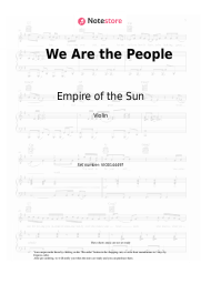Sheet music, chords Empire of the Sun - We Are the People