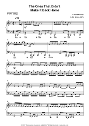 Sheet music, chords Justin Moore - The Ones That Didn’t Make It Back Home