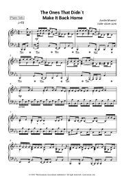 Sheet music, chords Justin Moore - The Ones That Didn’t Make It Back Home