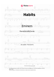 Sheet music, chords Eminem, White Gold - Habits