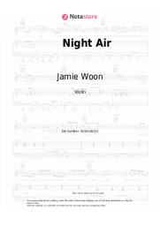 Sheet music, chords Jamie Woon - Night Air