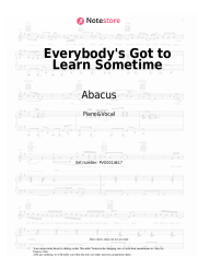 Sheet music, chords Abacus, Cimone - Everybody's Got to Learn Sometime