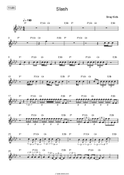 Sheet music, chords Stray Kids - SLASH