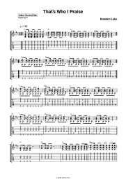 Sheet music, chords Brandon Lake - That's Who I Praise