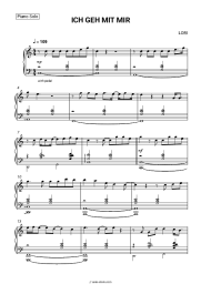 Sheet music, chords LORI - ICH GEH MIT MIR