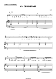 Sheet music, chords LORI - ICH GEH MIT MIR