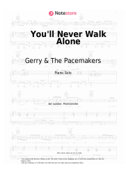 Sheet music, chords Gerry & The Pacemakers - You'll Never Walk Alone