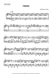 Sheet music, chords Bad Bunny, Tainy - Callaita