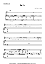 Sheet music, chords Bad Bunny, Tainy - Callaita