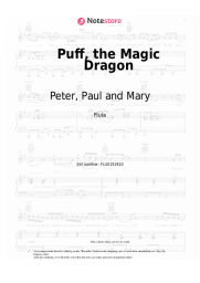 Sheet music, chords Peter, Paul and Mary - Puff, the Magic Dragon