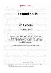 Sheet music, chords Nina Chuba - Femminello