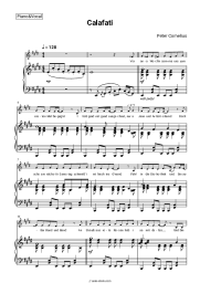 Sheet music, chords Peter Cornelius - Calafati