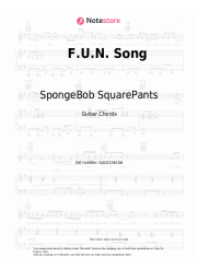 Sheet music, chords SpongeBob SquarePants, Sheldon Plankton - F.U.N. Song