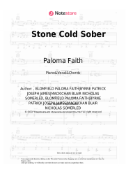 Sheet music, chords Paloma Faith - Stone Cold Sober
