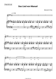 Sheet music, chords Manuel & Pony - Das Lied von Manuel