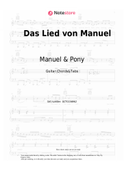 Sheet music, chords Manuel & Pony - Das Lied von Manuel