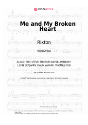 Sheet music, chords Rixton - Me and My Broken Heart