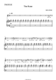 Sheet music, chords Bette Midler - The Rose