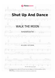 Sheet music, chords WALK THE MOON - Shut Up And Dance