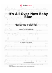 Sheet music, chords Marianne Faithfull - It's All Over Now Baby Blue