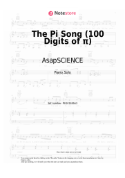 Sheet music, chords AsapSCIENCE - The Pi Song (100 Digits of π) 