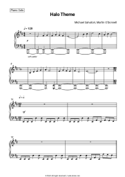 Sheet music, chords Michael Salvatori, Martin O'Donnell - Halo Theme