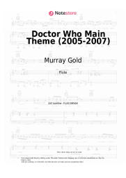 Sheet music, chords Murray Gold - Doctor Who Main Theme (2005-2007)