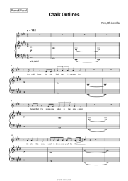 Sheet music, chords Ren, Chinchilla - Chalk Outlines