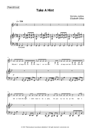 Sheet music, chords Victoria Justice, Elizabeth Gillies - Take A Hint