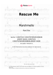 Sheet music, chords Marshmello, A Day to Remember - Rescue Me