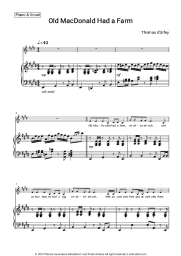 Sheet music, chords Thomas d'Urfey - Old MacDonald Had a Farm