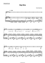 Sheet music, chords Kira Kolumna - Hey Kira